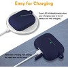 BONGEEK AirPods Pro Case Cover,Soft Silicone Protective Cases Cover Skin for Apple AirPod Pro 2 Charging Case Keychain Front LED Visible,Navy Blue - 3 of 4