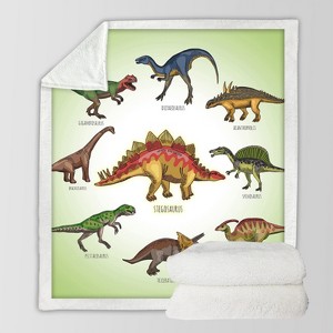 SEVOBAL Baby Blankets Dinosaur Family Fleece Throw Blanket Fuzzy Soft Warm Blanket Cozy Blankets for All Seasons, Multicolored, 51"*59"*0.25" - 1 of 4