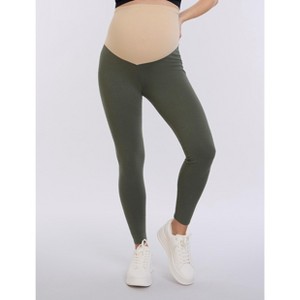 Women's Essential Stretch Secret Fit Over the Belly Maternity Leggings | Motherhood Maternity - 1 of 4
