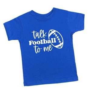 The Juniper Shop Talk Football To Me Ball Toddler Short Sleeve Tee - 1 of 4