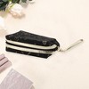 Unique Bargains Women's Portable Gold Heart Makeup Bag Black 1 Pc - 3 of 3