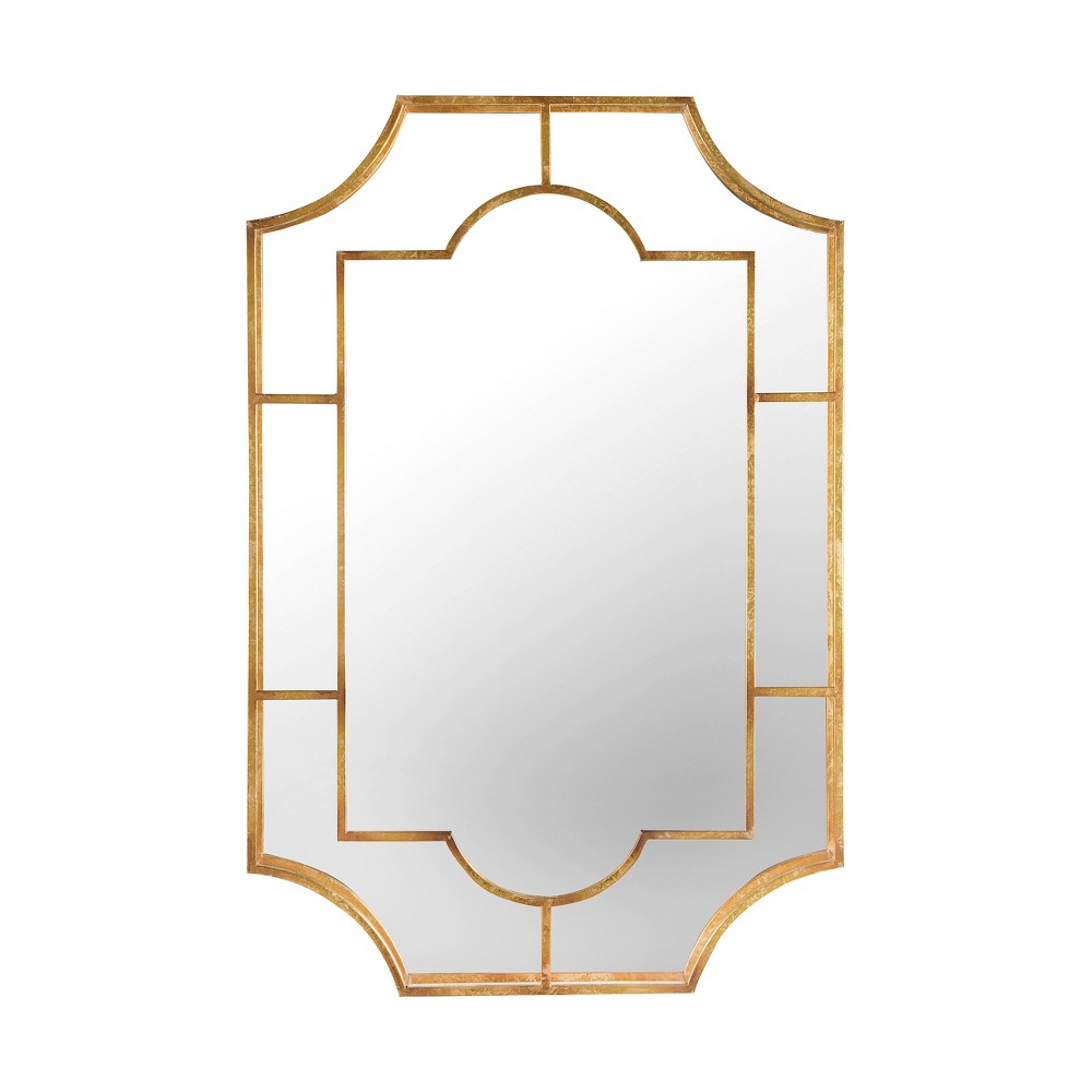 Photos - Wall Mirror Storied Home Vintage Metal Framed  Gold