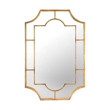 Storied Home Vintage Metal Framed Wall Mirror 