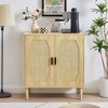 Ridstar 31.5 in. W Natural Kitchen Storage Cabinet with Rattan Decorative Doors - 4 of 4