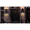 Urban Ambiance Luxury Contemporary Outdoor Wall Light,  18"H x 6"W,  Midnight Black Finish, UHP1066 - 2 of 4