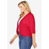 Woman Within Plus Size Rib Trim Cardigan Shrug - 4 of 4