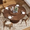 PAGED Round Dining Table for 6, Modern Kitchen Table with Double-Tiered Storage Rack and Rotating Tabletop Tray for Living Room - 4 of 4