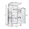 62" H Patio Wood Greenhouse, Balcony Portable Cold Frame with Wheels and Adjustable Shelves for Outdoor Indoor Use - ModernLuxe - 3 of 4