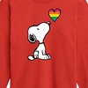 Boys' - Peanuts - Snoopy Rainbow Heart Long Sleeve Graphic T-Shirt - 2 of 4