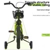 16 Inch Sporty Kids Bike with Training Wheels and Stand Adjustable Saddle Suitable for Boys and Girls Aged 4-8 Years or Tall Height 41-53 Inches - 4 of 4