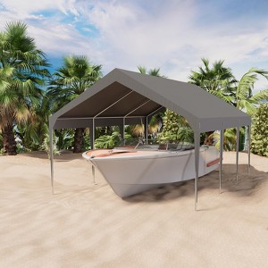 Heavy Duty Carport Outdoor Car Canopy UV Resistant Waterproof Party Tent All-Season Portable Garage Gazebo Shelter - 1 of 4