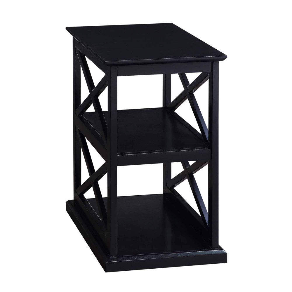 Photos - Dining Table Coventry Chairside End Table with Shelves Black - Breighton Home