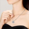 Guili 1ctw Lab-Created Moissanite Round Halo Vintage-Inspired Pendant Necklace - 3 of 3