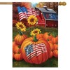 USA Pumpkins Fall House Flag Patriotic Autumn 28" x 40" Briarwood Lane - 2 of 4
