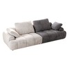 86.6" Suede Modern 2-Seater Sofa with Increased Sitting Height - 3 of 4
