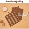 Folkulture Set of 2, 8" 100% Cotton and Silicon Square Potholders - Caramel - 3 of 4
