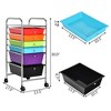 Costway 6 Drawer Rolling Storage Cart Tools Scrapbook Paper Office Organizer - image 2 of 4