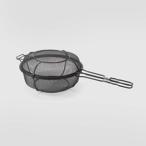 Dual Skillet Shaker Grill Basket Black - Outset : Target