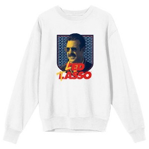 Ted Lasso Led Tasso Men's White Long Sleeve Sweatshirt - 1 of 1