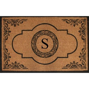 A1HC Non Slip Rubber and Natural Coir Doormat for Outdoor Entrance Front Door Mat 30x48 Monogrammed - 1 of 4