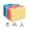 HITOUCH BUSINESS SERVICES File Folders 1/3 Cut Letter Size Assorted Colors 100/Box TR508804/508804 - 2 of 4