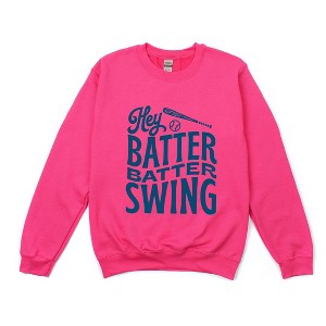 Simply Sage Market Women's Graphic Sweatshirt Hey Batter Batter Wavy - 1 of 4