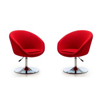 Set of 2 Hopper Wool Blend Adjustable Height Chairs - Manhattan Comfort