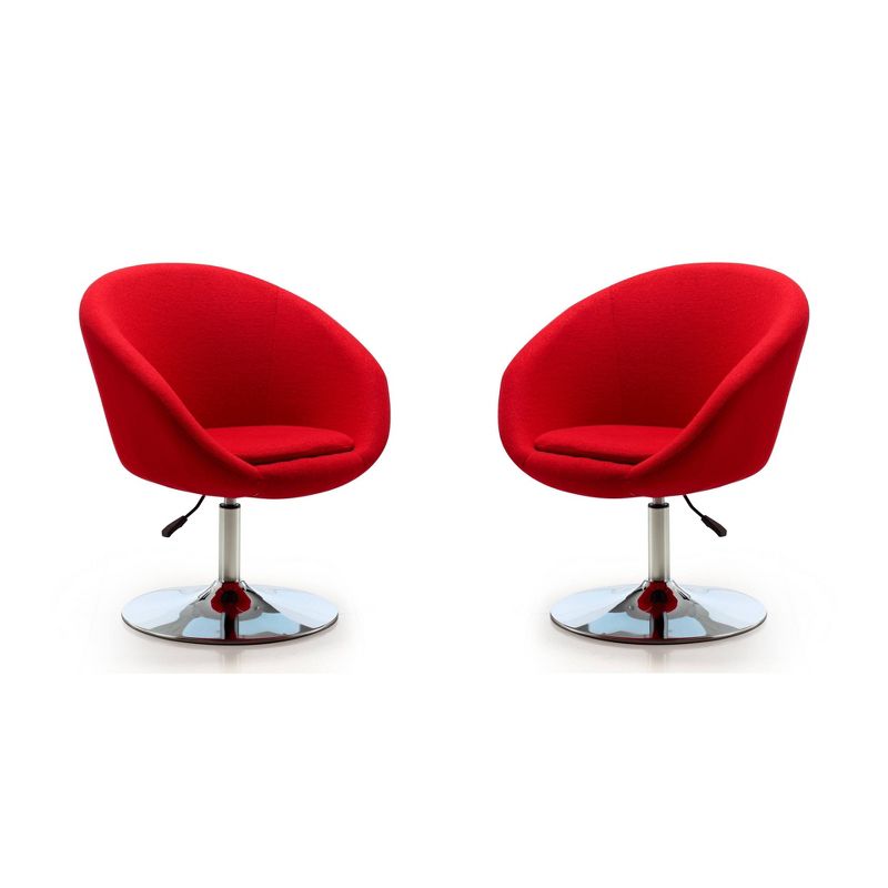 Set of 2 Hopper Wool Blend Adjustable Height Chairs - Manhattan Comfort, 1 of 7