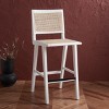 Hattie French Cane Barstool - SFV4140 - White/Natural - Safavieh Couture - 2 of 4