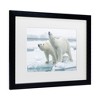 Trademark Fine Art - Joan Gil Raga Polar Bears, Mother And Son Matted Framed Art - 3 of 4