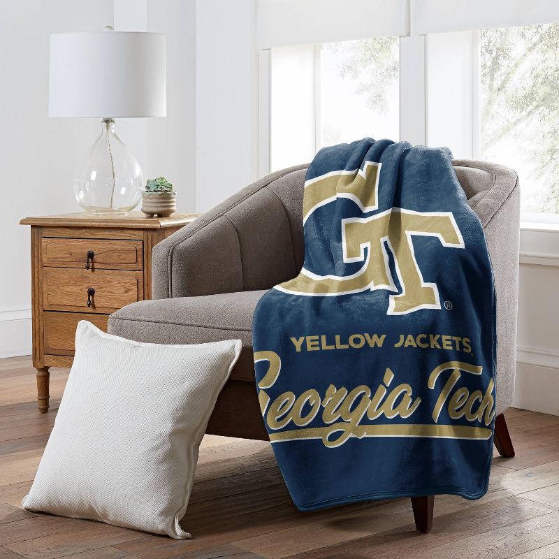 NCAA Signature Georgia Tech Yellow Jackets 50 x 60 Raschel Throw Blanket, 2 of 4