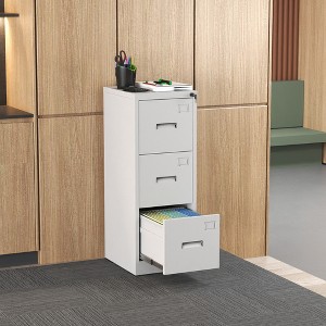 ORRD White Locked 3-Drawer Metal Vertical File Cabinet - A4/Legal, Narrow - 1 of 4