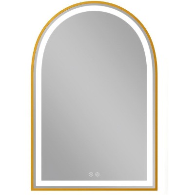 Arched Frame LED Dimmable Anti-Fog Bathroom Vanity Mirror