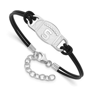 Black Bow Jewelry Sterling Silver Michigan State Spartans NCAA charm Bracelet 7 Inch - 1 of 3