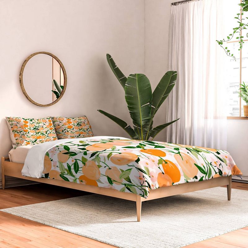 Spring Clementines Polyester Comforter & Sham Set - Deny Designs, 4 of 5