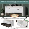Storage Bench With Removable Basket 2 Drawers, Fully Assembled Shoe Bench With Removable Cushion, Storage Bench - 4 of 4