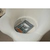 Linen Swivel Armchair with 360-Degree Rotation, Built-In Storage and Wide Upholstered Seat - 4 of 4