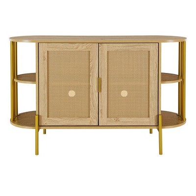 Bella Depot 47.2''W 2-Door Elegant Curved Dining Cabinet