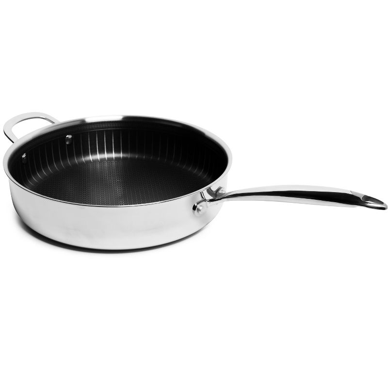 Lexi Home Tri-ply 4.2 Qt. Stainless Steel Nonstick Saute Pan with Lid, 3 of 7