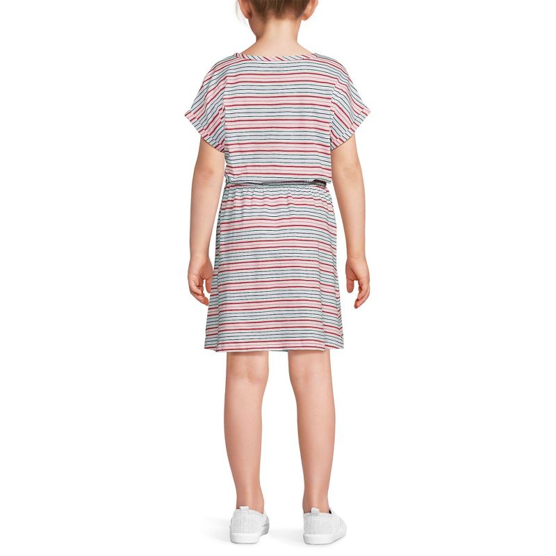 Lands' End Kids Short Sleeve Henley Jersey Dress, 2 of 4