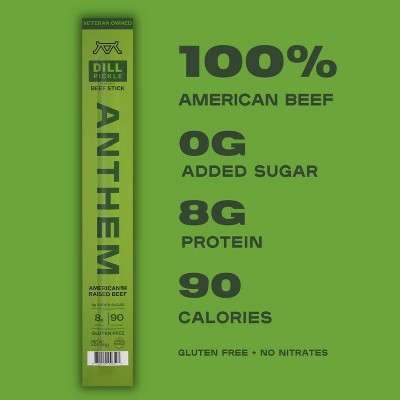 Anthem Snacks Dill Pickle Beef Meat Stick - 8g Protein - 1oz/6ct