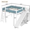 KTMBDW Loft Bed with Ladders and Storage, Wood Loft Bed Frame with Detachable Slide and Large Under-Bed Space for Teens and Kids - 4 of 4