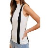 Women's Vertical Stripe Lettuce Edge Tank - AnnieWear - 3 of 3