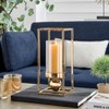 Danya B Luna Warm Gold Tinted Glass Large Hurricane Candle Holder - 2 of 4