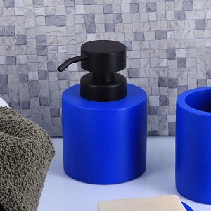 Evideco French Home GoodsConcrete Cement Hand Soap Dispenser with Black Pump, 10 Oz Refillable Design - 1 of 4