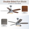 Sofucor Large Ceiling Fans with Lights and Remote Large 6-Speed 3-Timer Farmhouse Ceiling Fan Noiseless Reversible DC Motor Glass Lampshade - 2 of 4