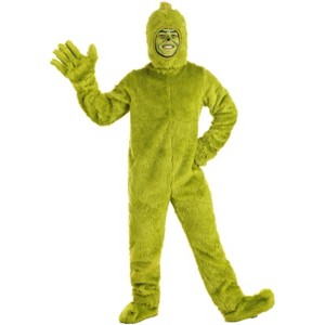 HalloweenCostumes.com Adult Dr. Seuss Grinch Open Face Costume - 1 of 4