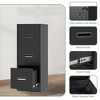 NicBex Locking File Cabinet with Drawers, Metal Space Saving Vertical Cabinet for Home & Office, Fits Letter/A4/Legal Files, Assembly Required, Black - 4 of 4