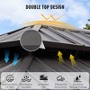 YARDSIGHT Hardtop Gazebo, Aluminum Frame Permanent Pavilion with Curtains and Netting,Double Roof,Designed for Garden, Lawns, Patio - 4 of 4