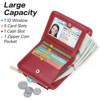 FATMOON Small Wallet for Women - Leather Credit Card Holder, Compact Bifold Purse for Everyday & Travel,ID Window Zip Pocket Wallet - 4 of 4